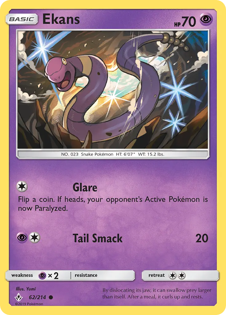 Ekans — Unbroken Bonds card #62
