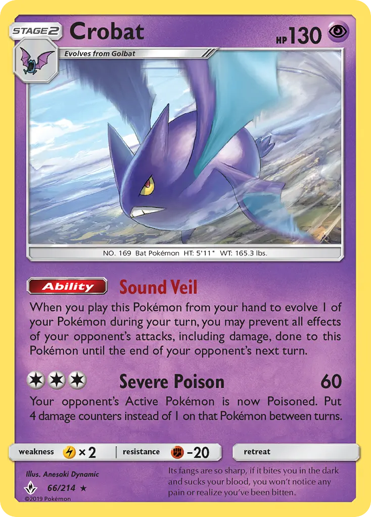 Crobat — Unbroken Bonds card #66