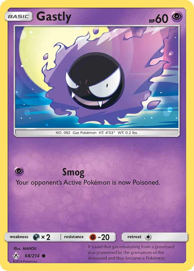 Gastly — Unbroken Bonds card #68