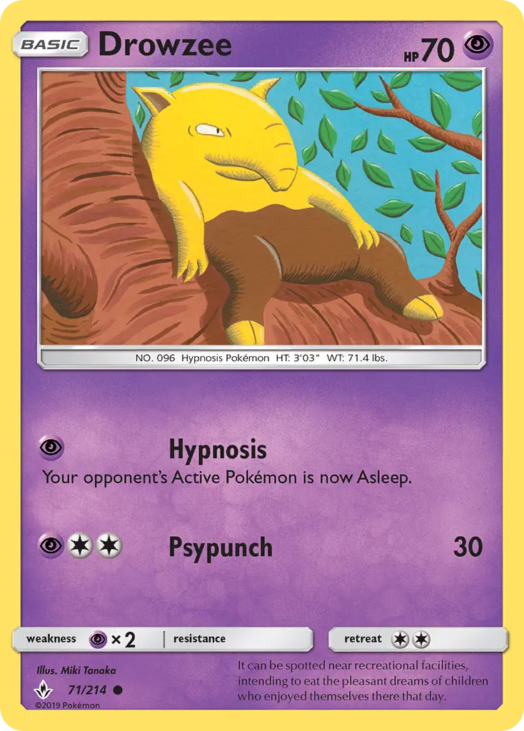 Drowzee — Unbroken Bonds card #71