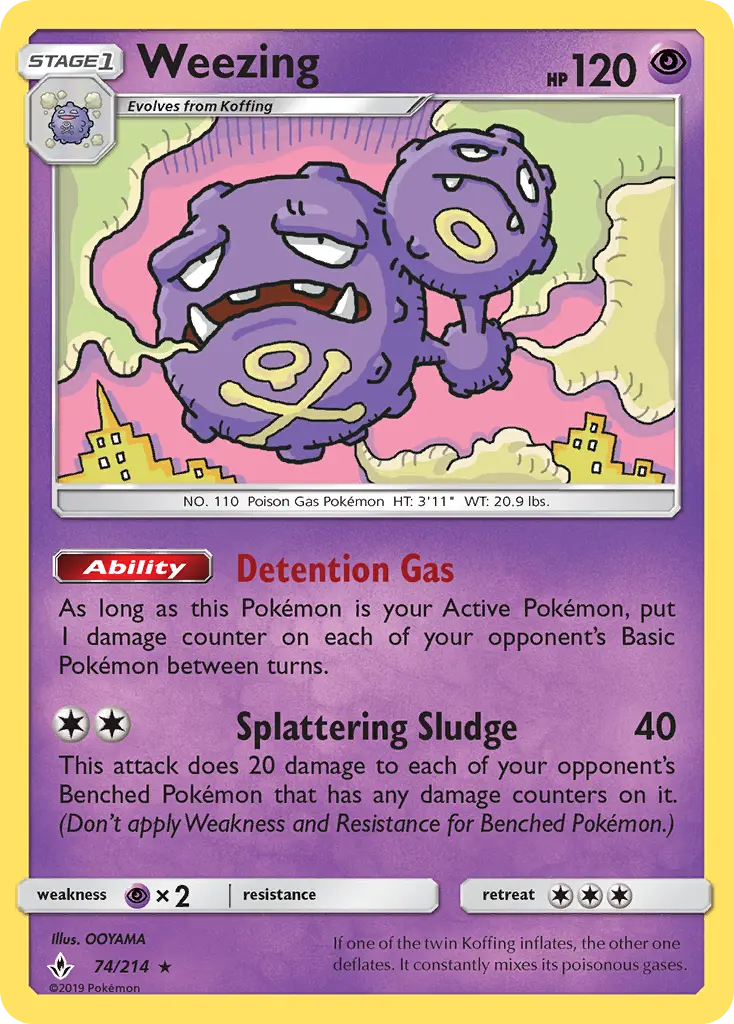 Weezing — Unbroken Bonds card #74