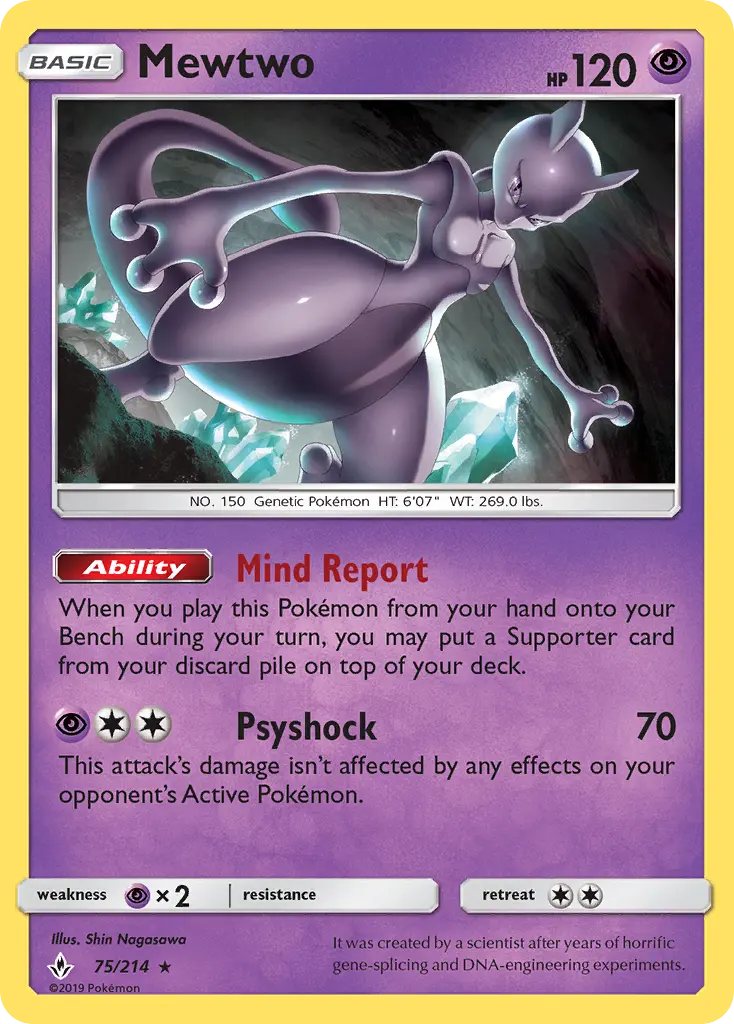 Mewtwo — Unbroken Bonds card #75