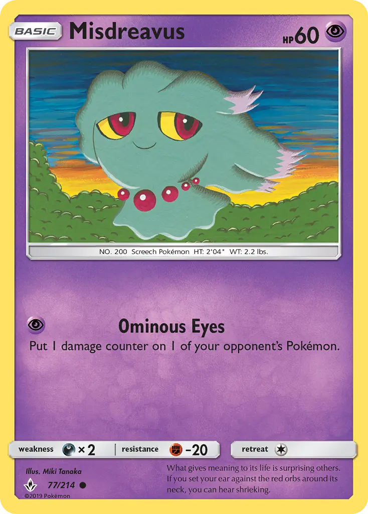 Misdreavus — Unbroken Bonds card #77