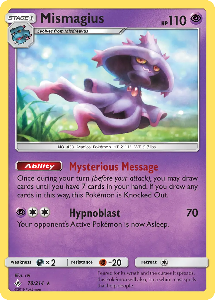 Mismagius — Unbroken Bonds card #78