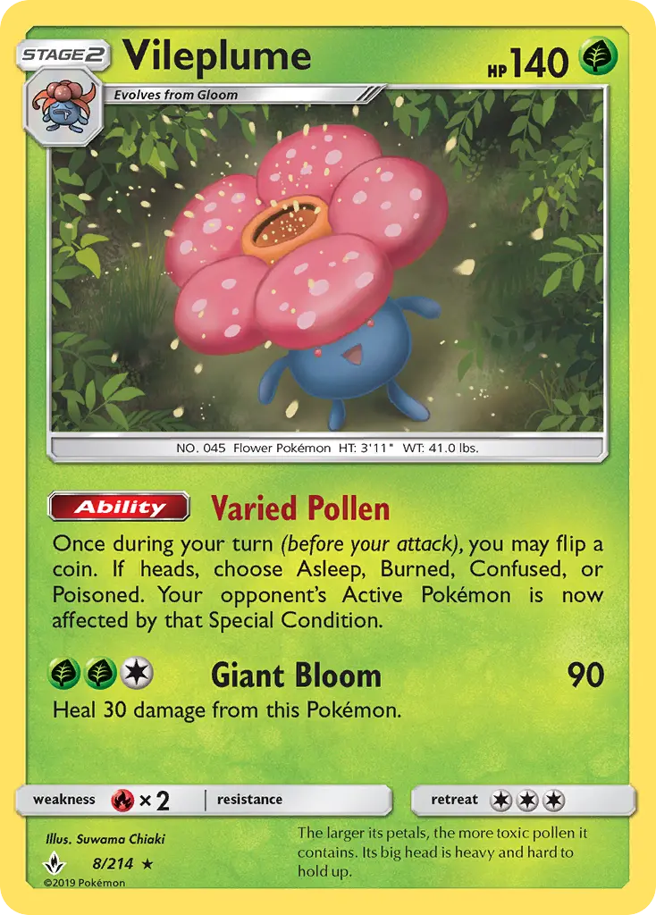 Vileplume — Unbroken Bonds card #8