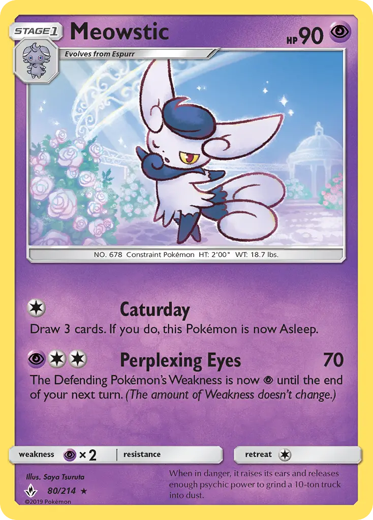 Meowstic — Unbroken Bonds card #80