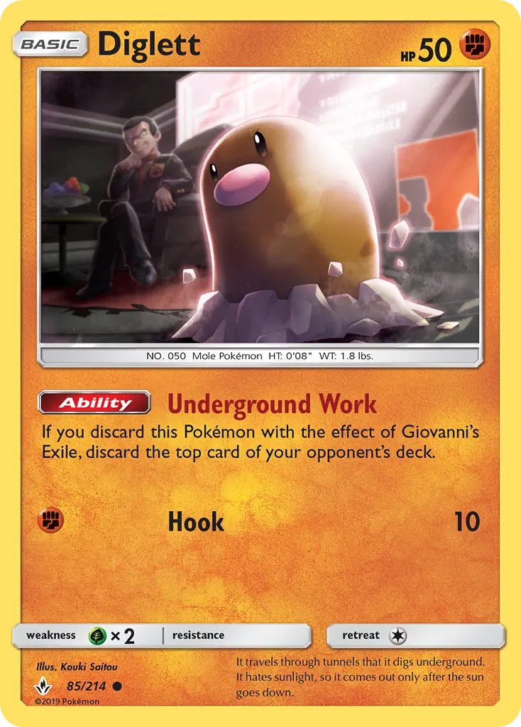 Diglett — Unbroken Bonds card #85