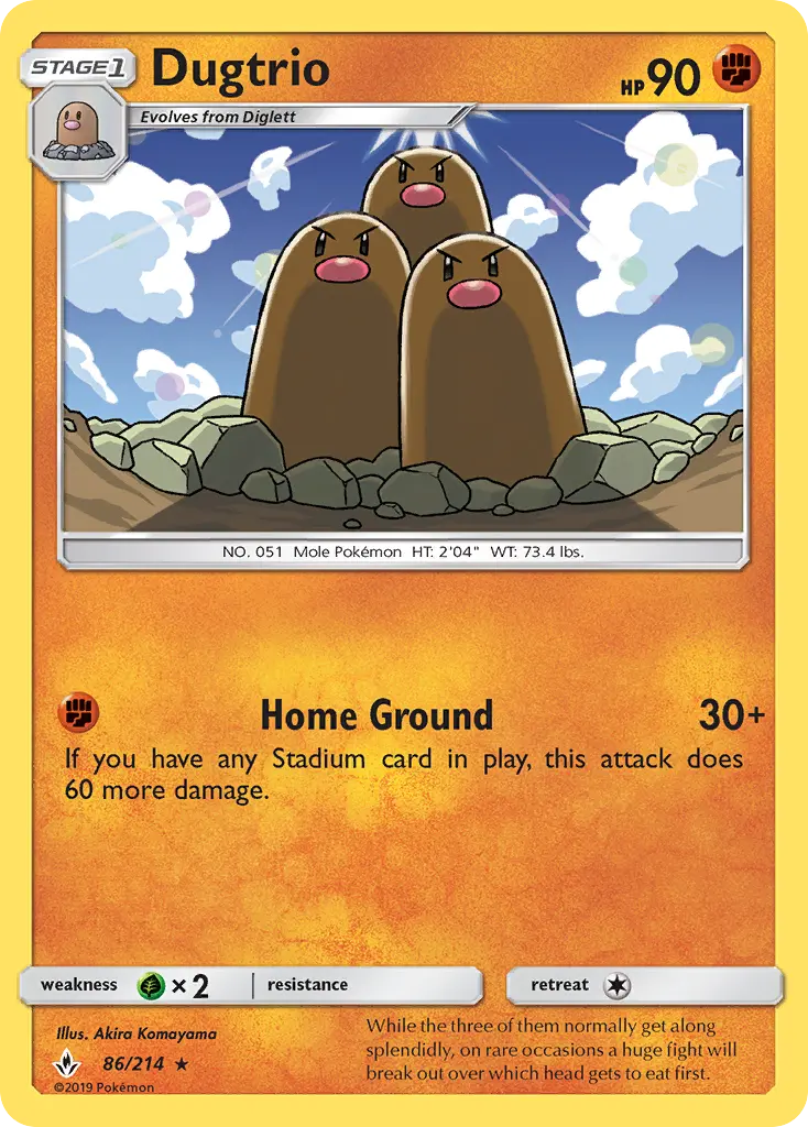 Dugtrio — Unbroken Bonds card #86