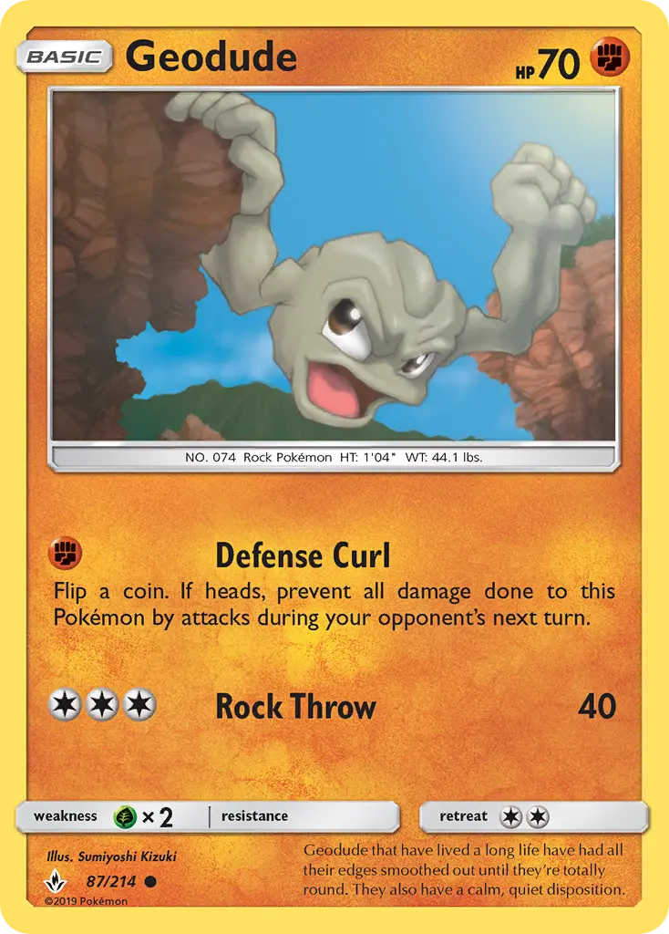 Geodude — Unbroken Bonds card #87
