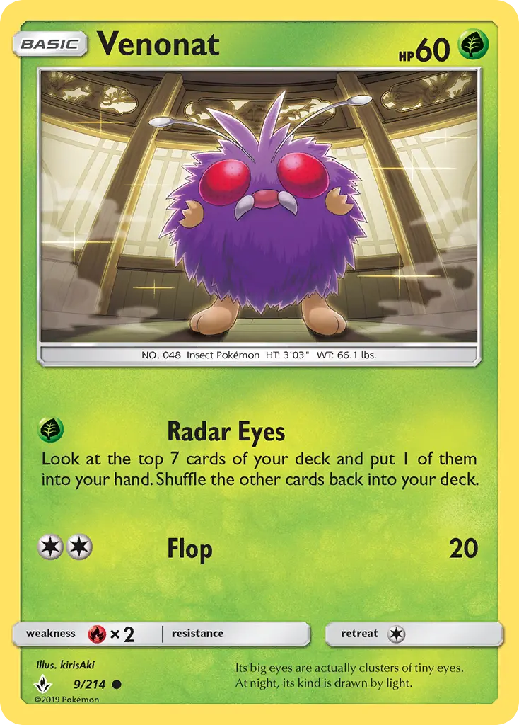 Venonat — Unbroken Bonds card #9