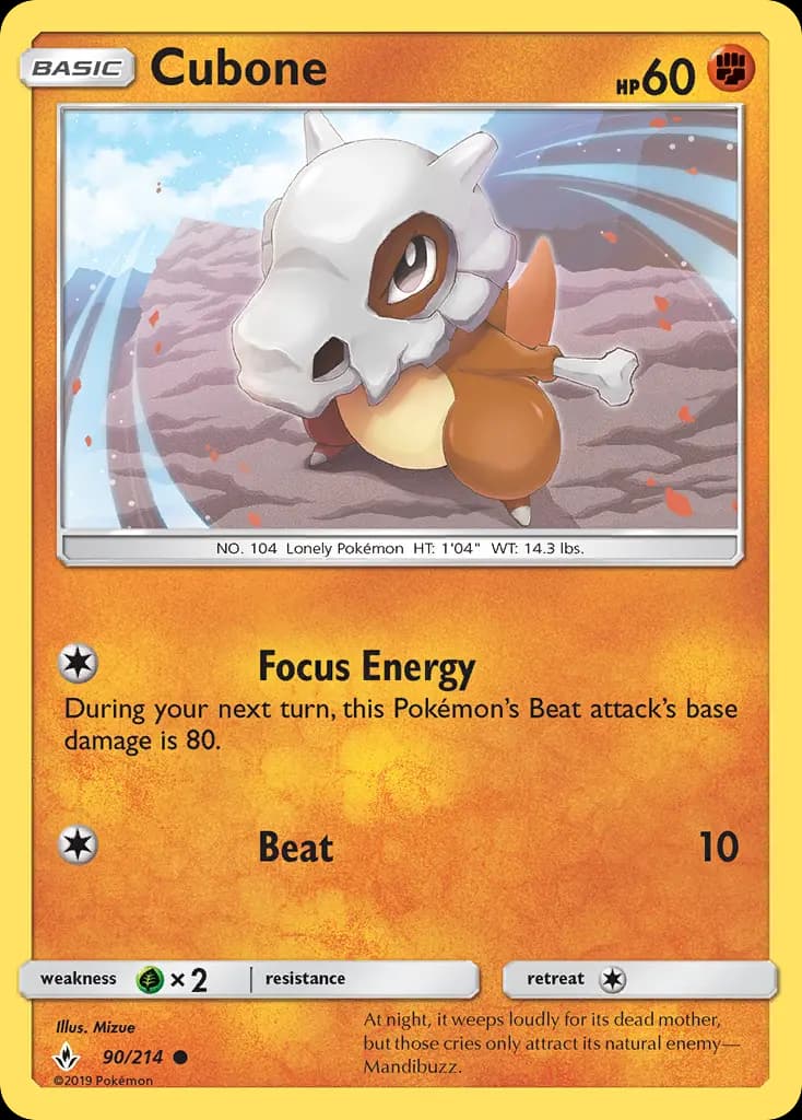 Cubone — Unbroken Bonds card #90