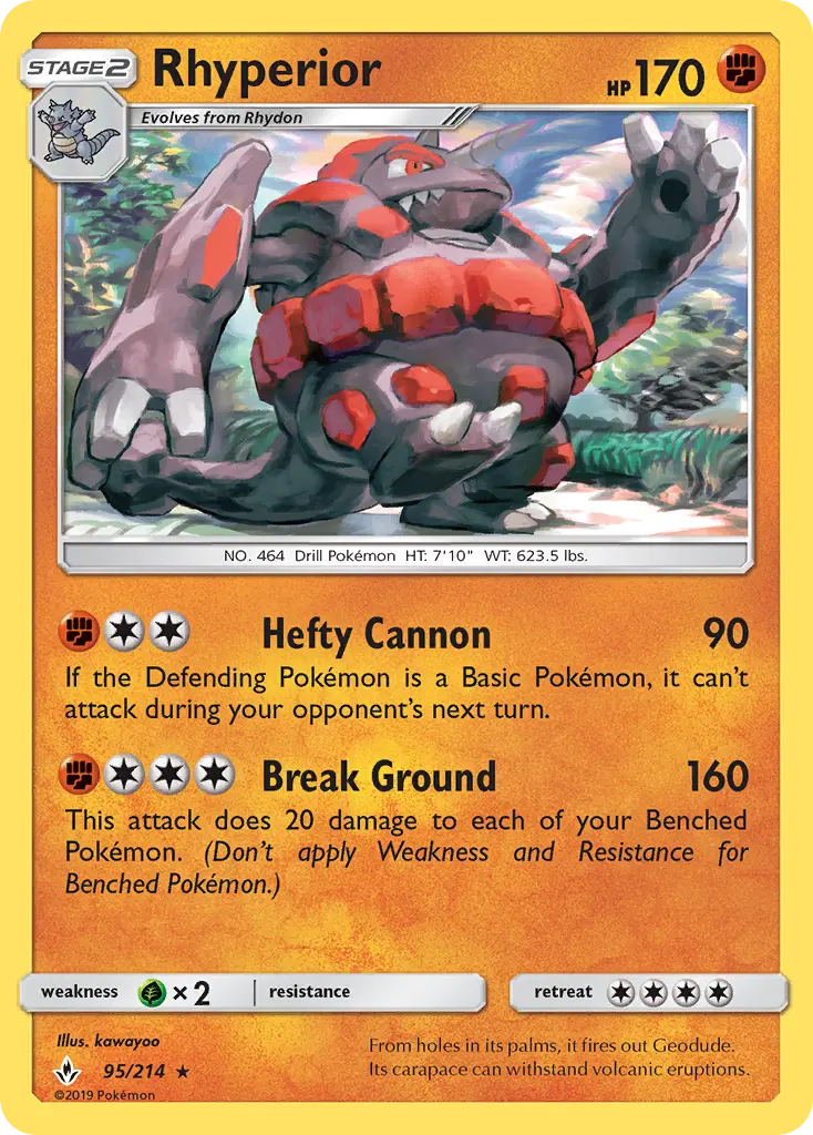 Rhyperior — Unbroken Bonds card #95
