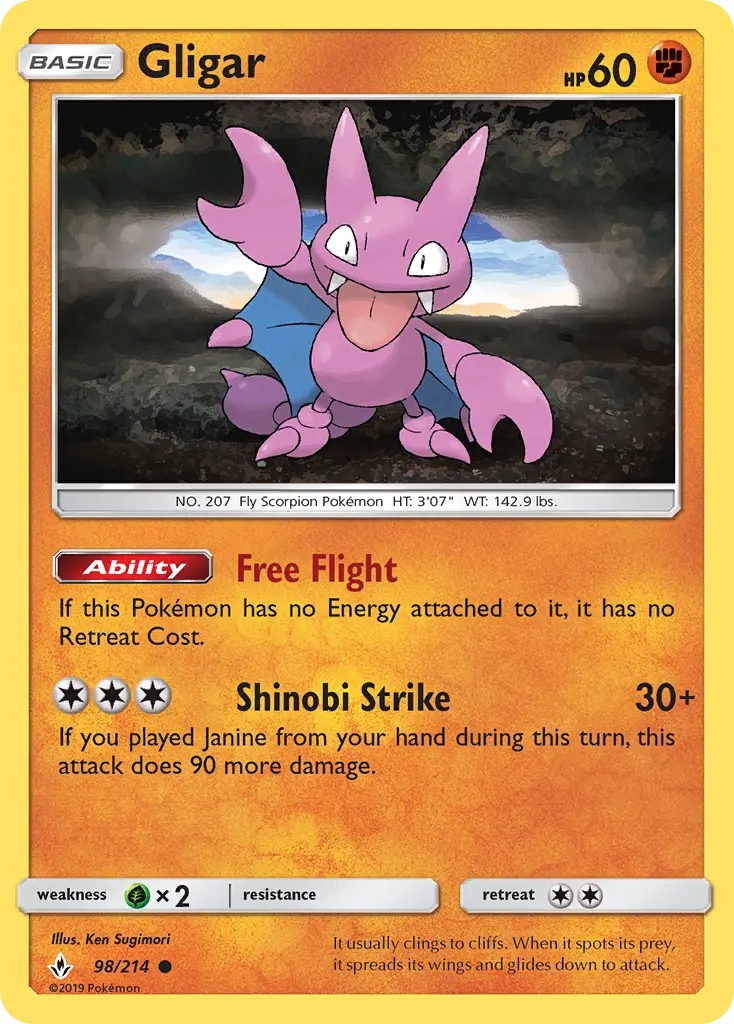 Gligar — Unbroken Bonds card #98