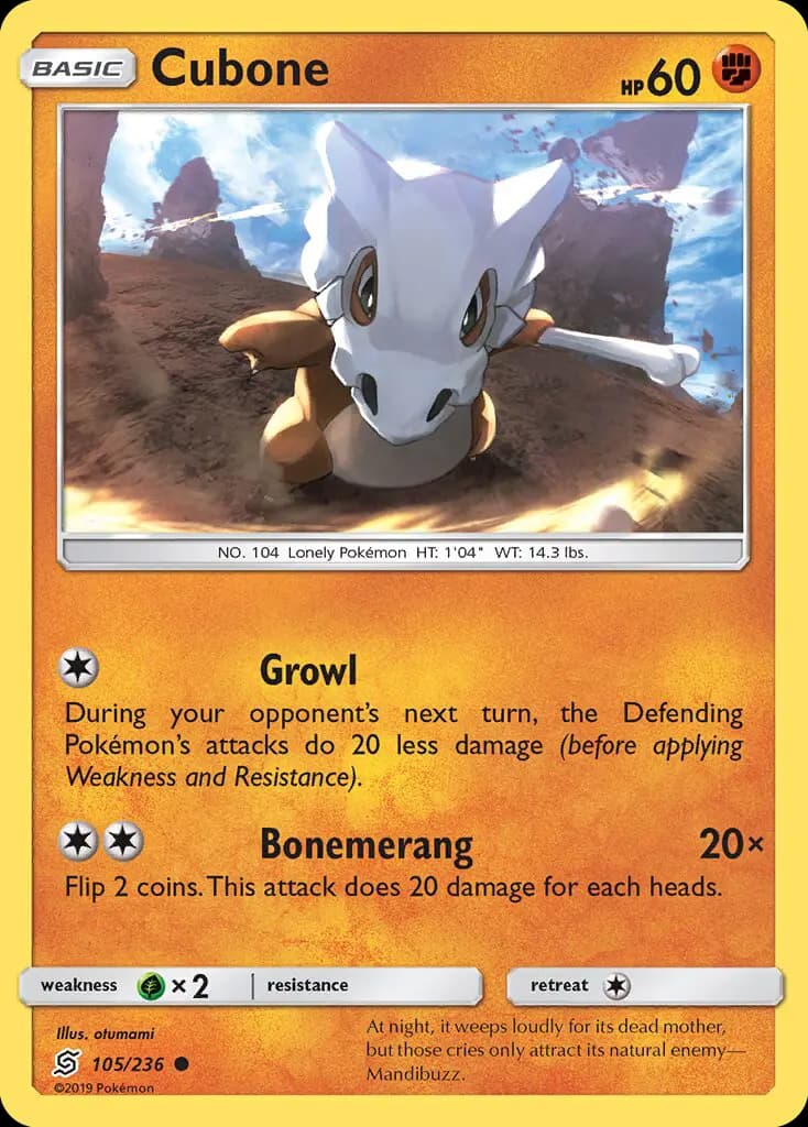 Cubone — Unified Minds card #105