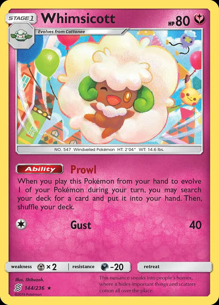 Whimsicott — Unified Minds card #144