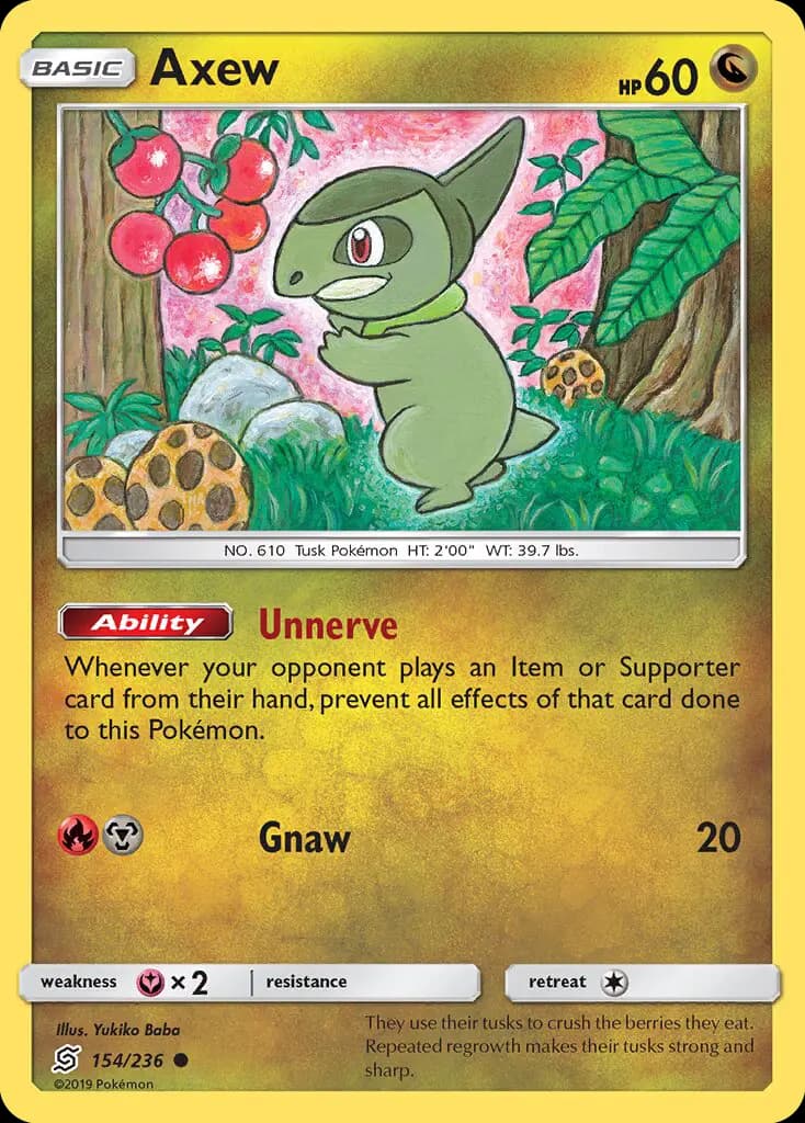 Axew — Unified Minds card #154