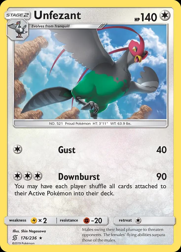 Unfezant — Unified Minds card #176