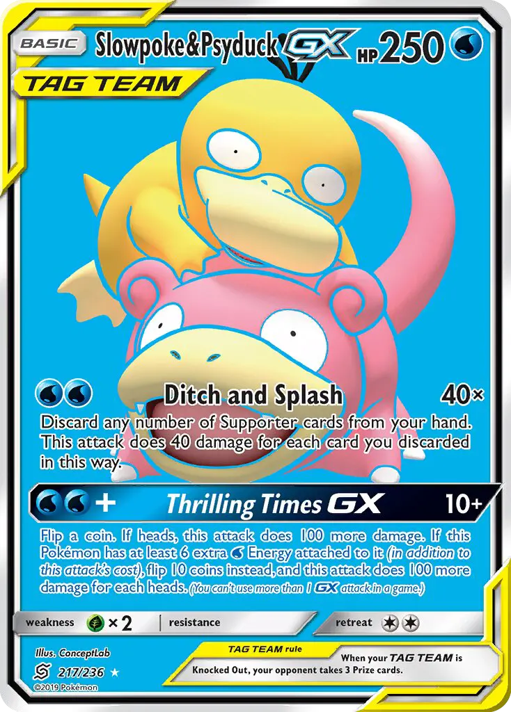 Slowpoke & Psyduck GX — Unified Minds card #217