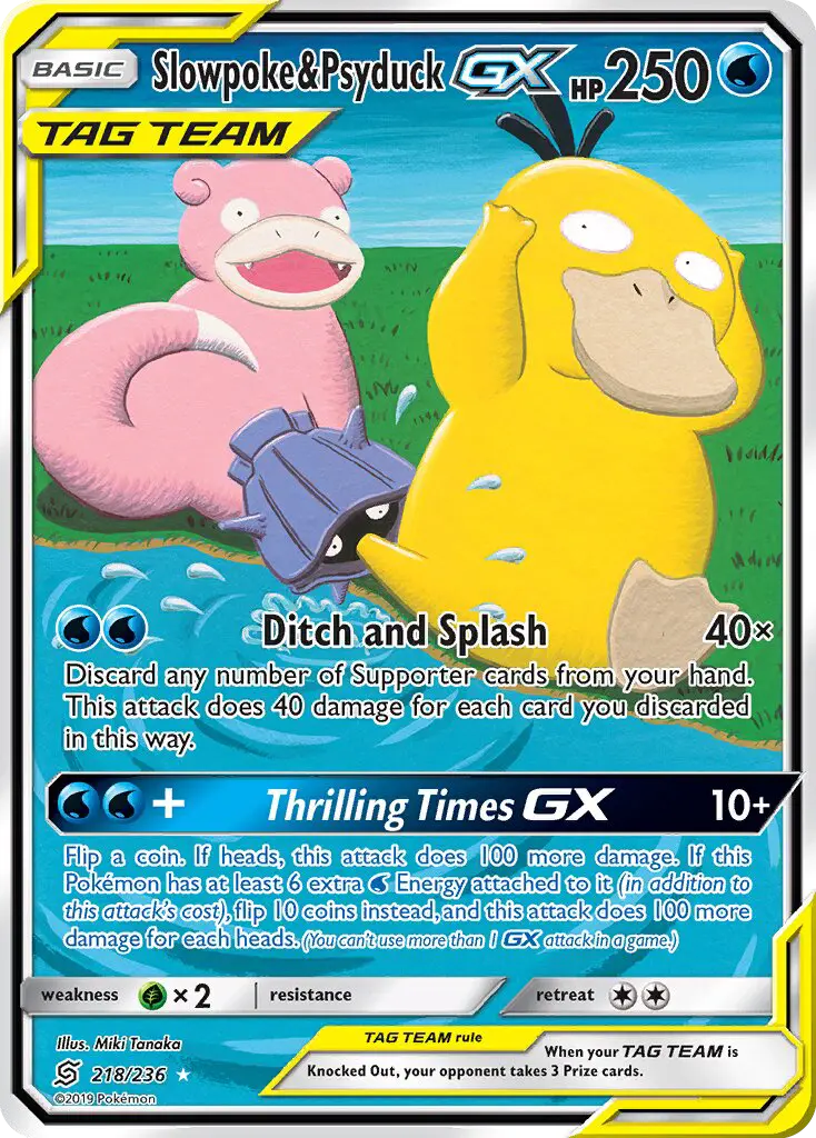 Slowpoke & Psyduck GX — Unified Minds card #218