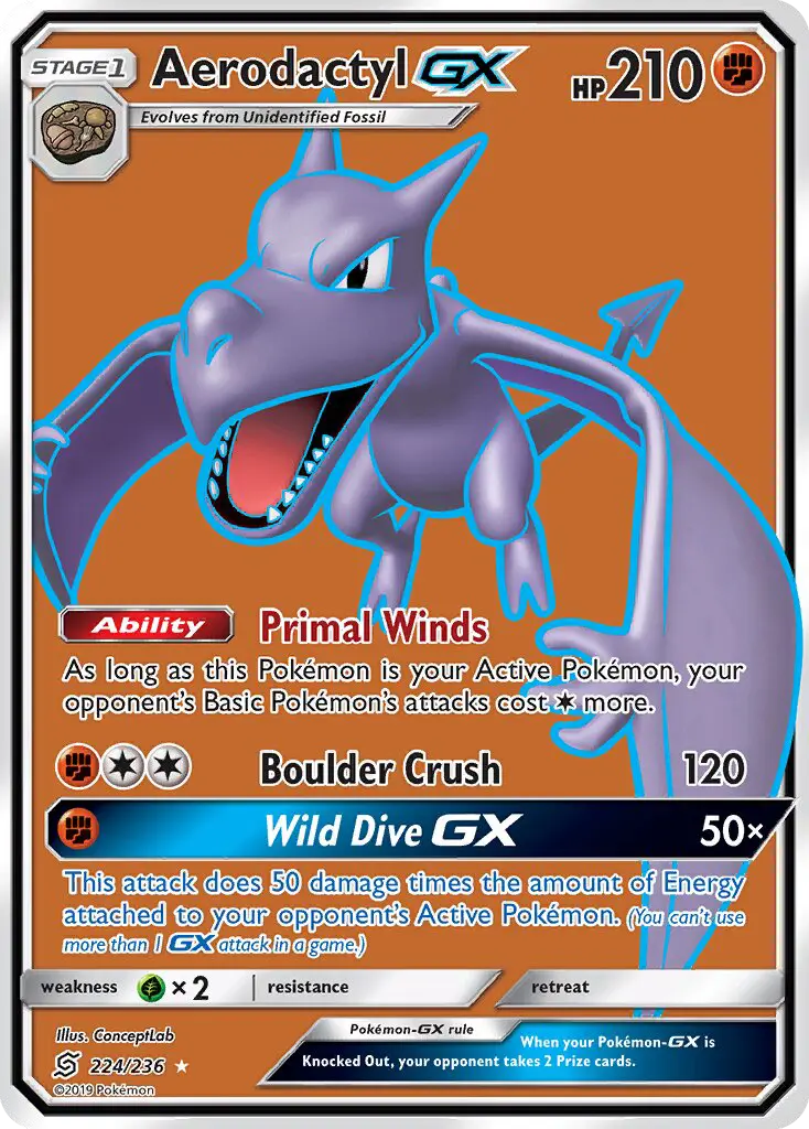Aerodactyl GX — Unified Minds card #224