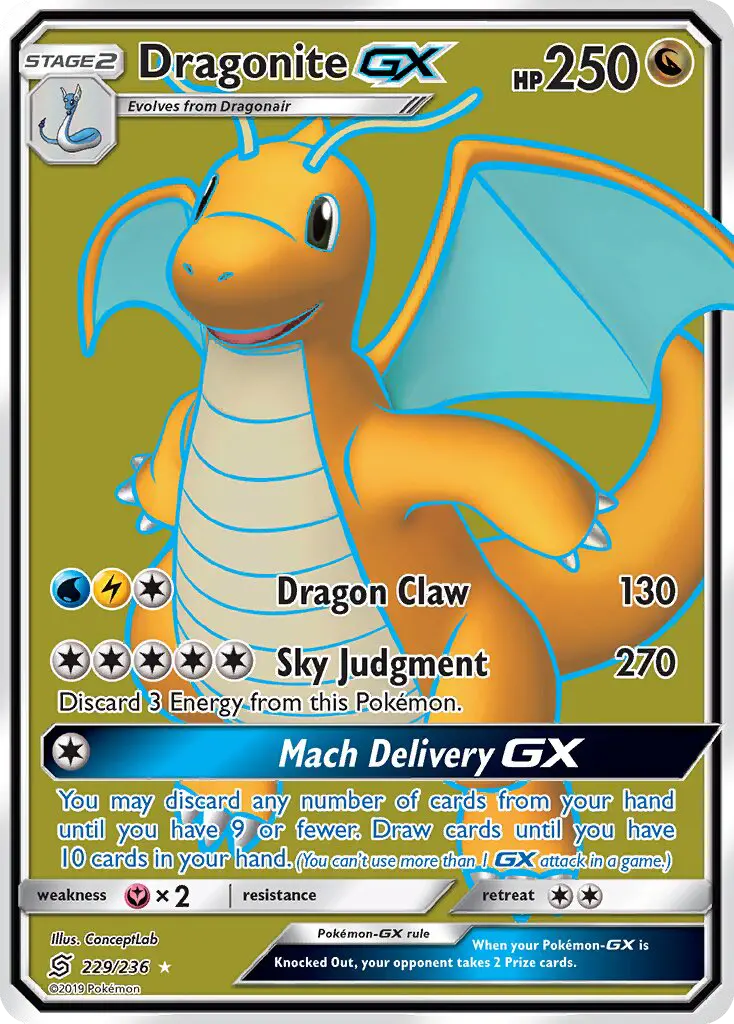 Dragonite GX — Unified Minds card #229