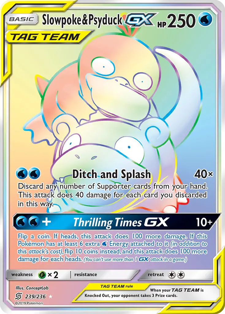 Slowpoke & Psyduck GX — Unified Minds card #239