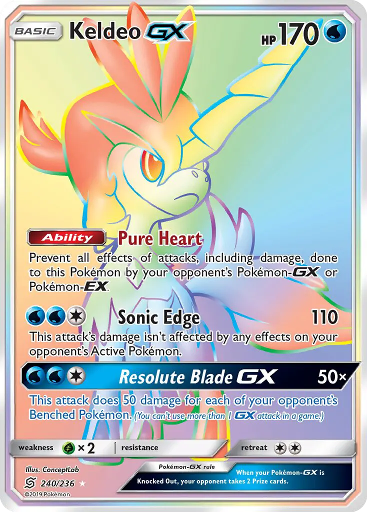 Keldeo GX — Unified Minds card #240