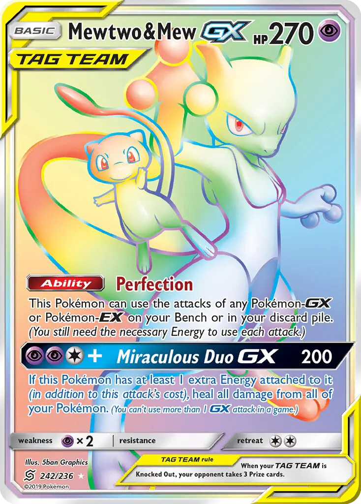 Mewtwo & Mew GX — Unified Minds card #242