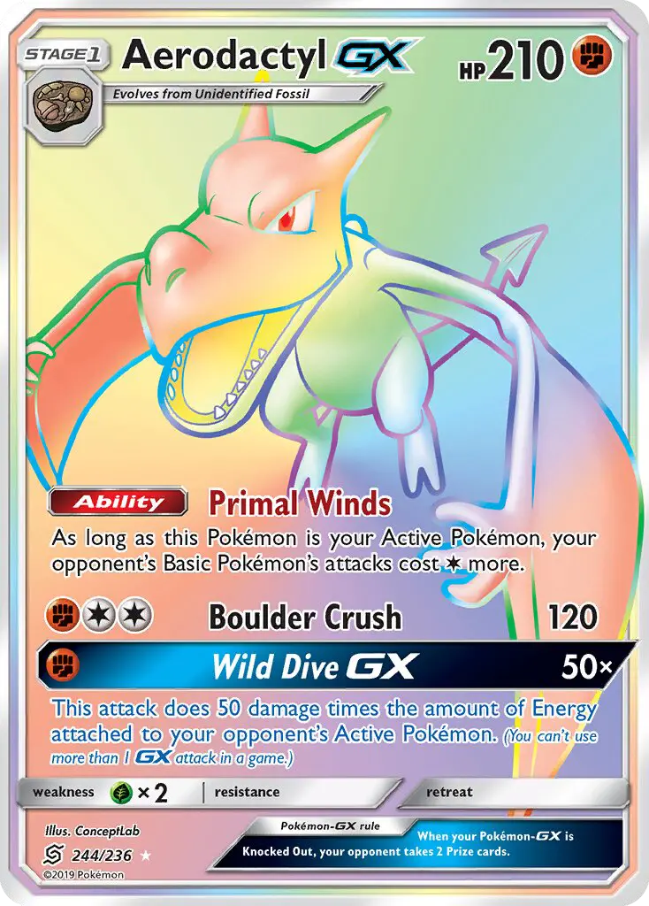 Aerodactyl GX — Unified Minds card #244