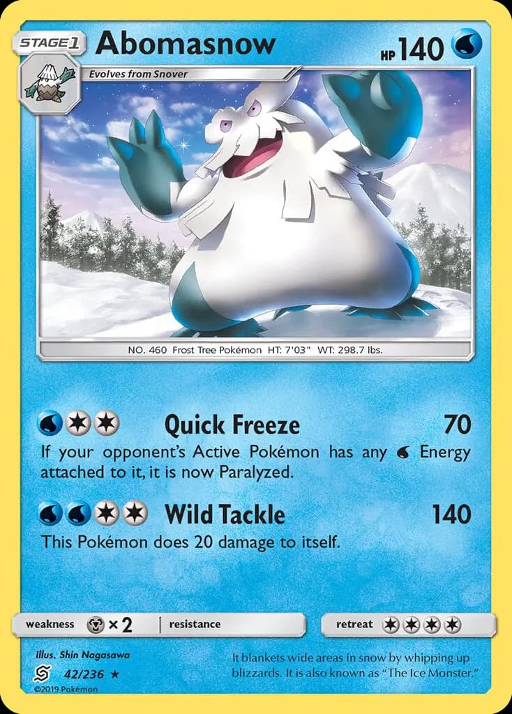 Abomasnow — Unified Minds card #42