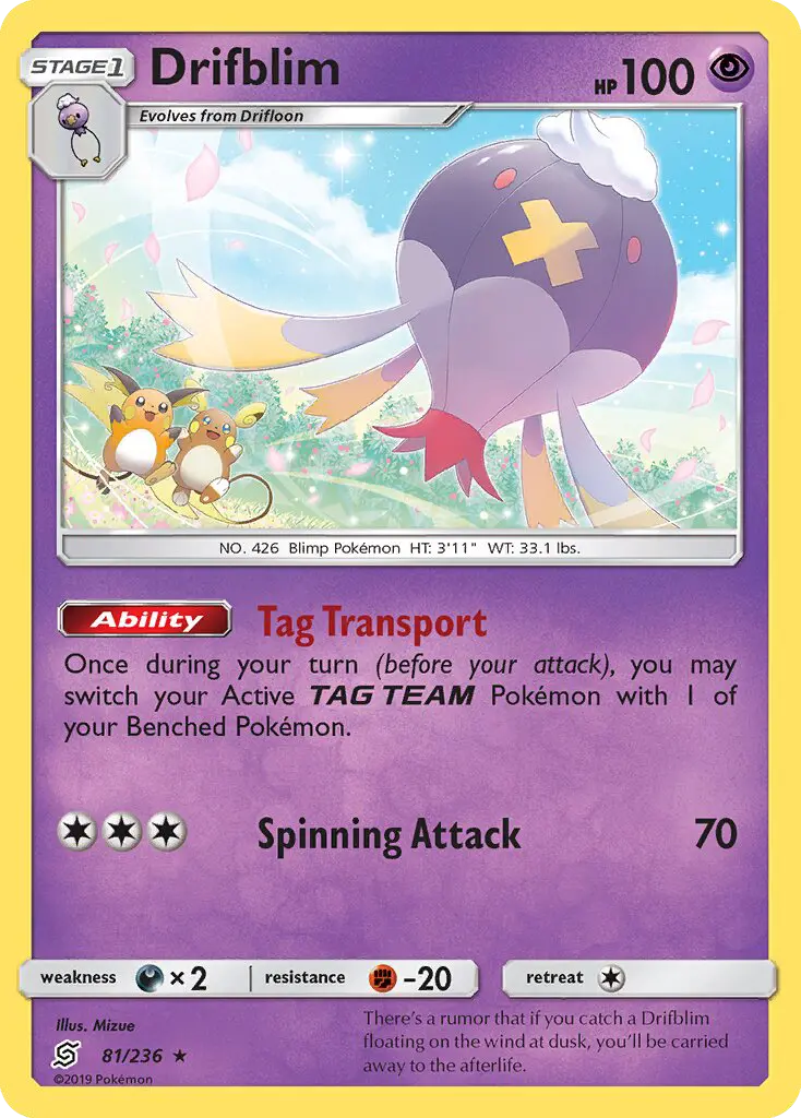 Drifblim — Unified Minds card #81
