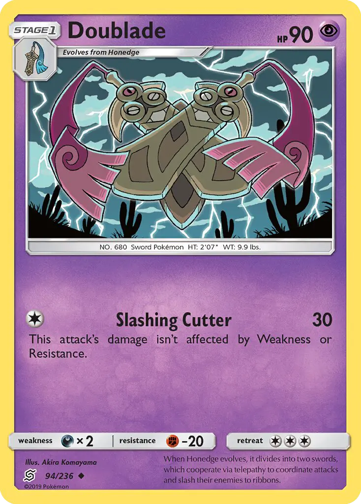 Doublade — Unified Minds card #94