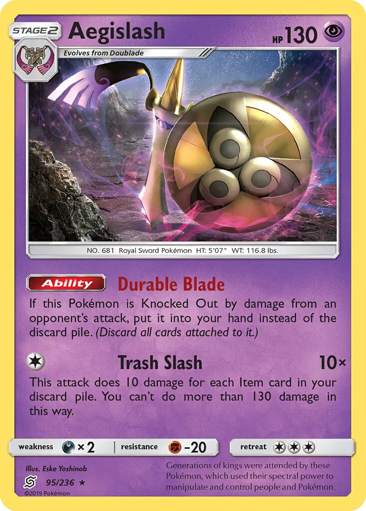 Aegislash — Unified Minds card #95