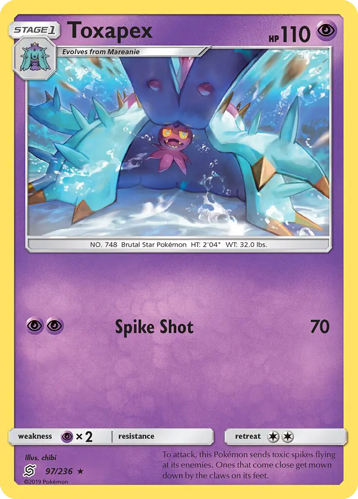 Toxapex — Unified Minds card #97