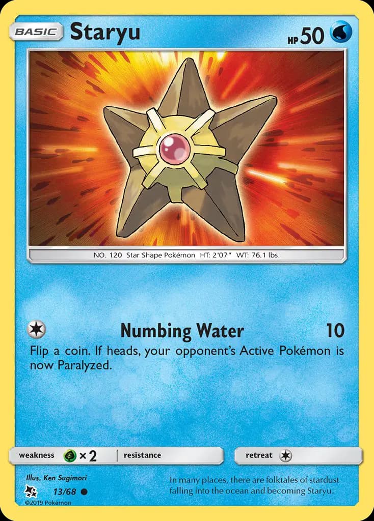 Staryu — Hidden Fates card #13