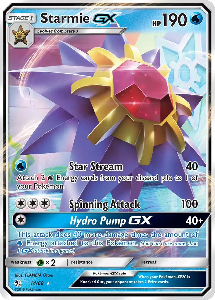 Starmie GX — Hidden Fates card #14