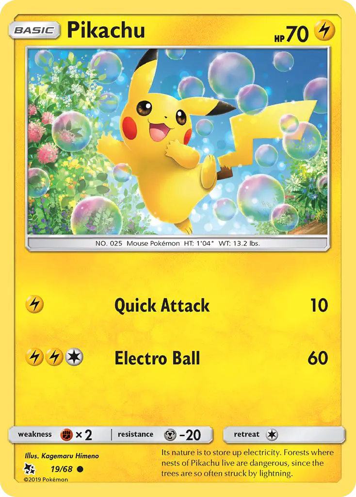 Pikachu — Hidden Fates card #19