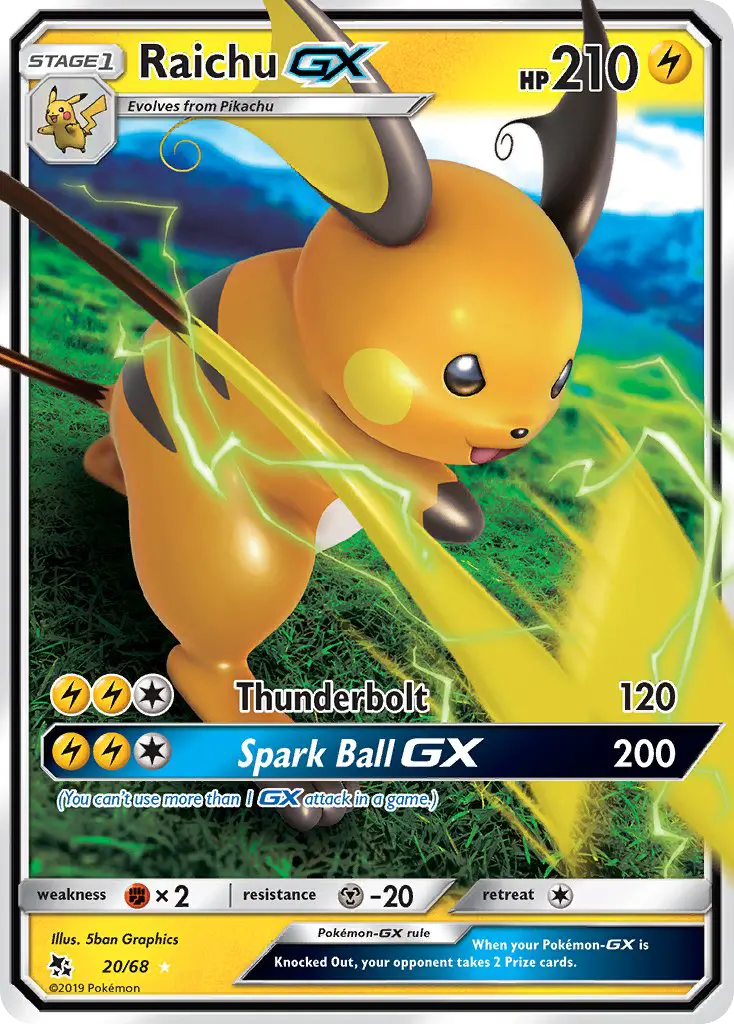 Raichu GX — Hidden Fates card #20