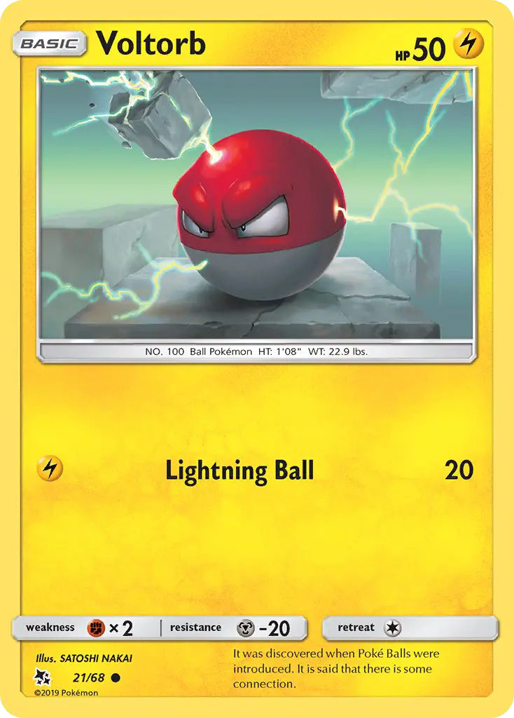 Voltorb — Hidden Fates card #21