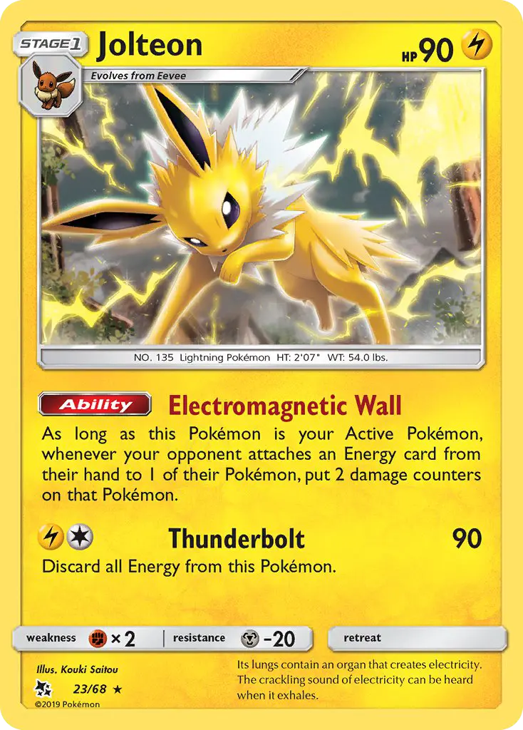 Jolteon — Hidden Fates card #23
