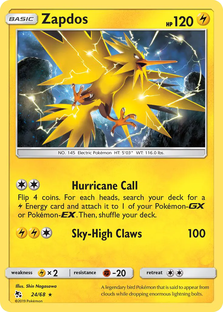 Zapdos — Hidden Fates card #24