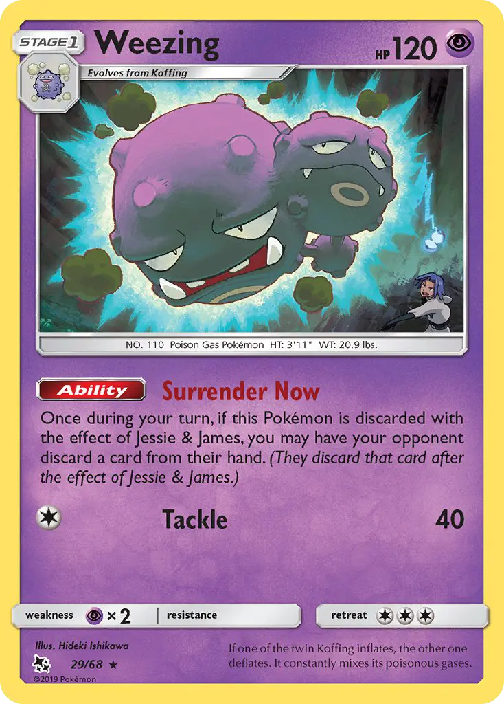 Weezing — Hidden Fates card #29