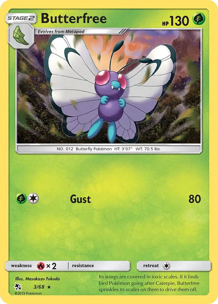 Butterfree — Hidden Fates card #3