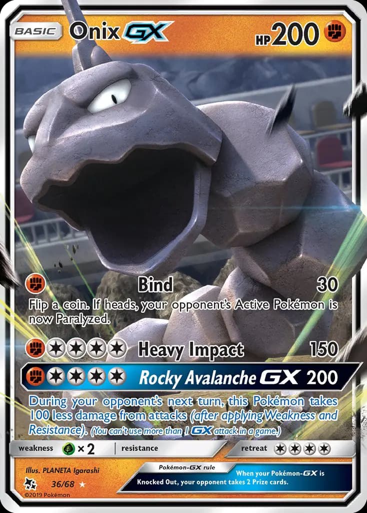 Onix GX — Hidden Fates card #36