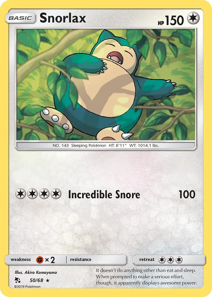 Snorlax — Hidden Fates card #50