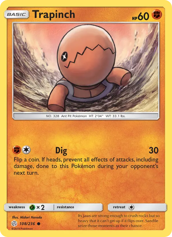 Trapinch — Cosmic Eclipse card #108