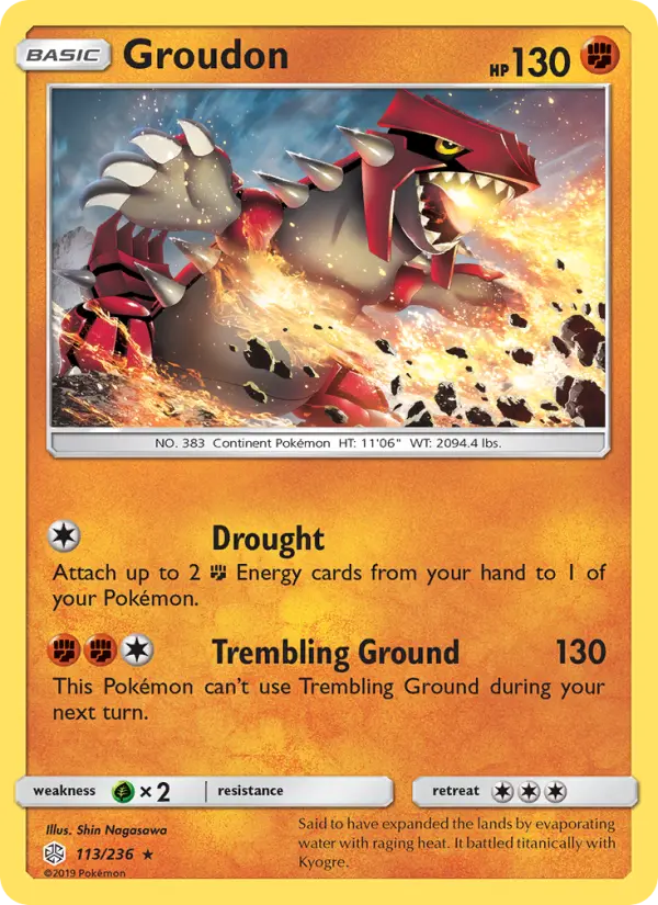 Groudon — Cosmic Eclipse card #113