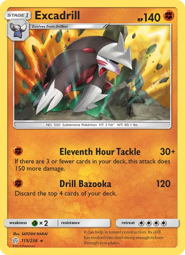 Excadrill — Cosmic Eclipse card #115