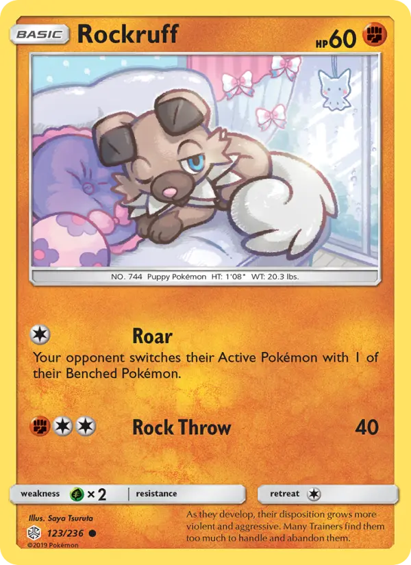 Rockruff — Cosmic Eclipse card #123