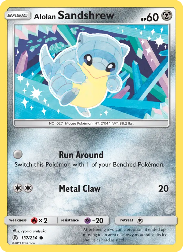 Alolan Sandshrew — Cosmic Eclipse card #137